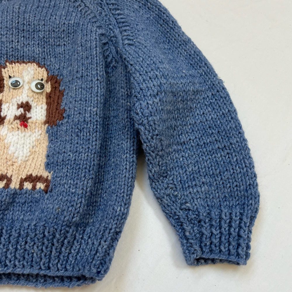 Like NEW Cardigan Sweater Puppy Dogs Toddler Size 9 Months Baby Blue Unbranded - Picture 7 of 16